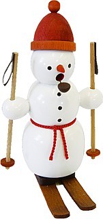 Räuchermann Schneemann auf Skier Räuchermann Schneemann auf Skier