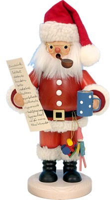 Räuchermännchen Weihnachtsmann mit Wunschzettel Räuchermännchen Weihnachtsmann mit Wunschzettel
