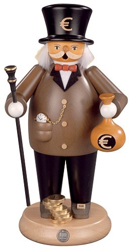 Räuchermännchen Banker mit Geldsack Räuchermännchen Banker mit Geldsack