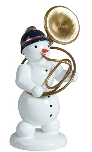 Schneemann mit Sousaphon Schneemann mit Sousaphon