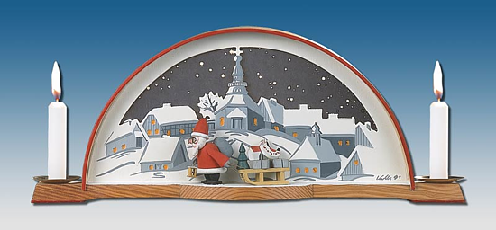 Kolbe Schwibbogen mit Weihnachtsmann Kolbe Schwibbogen mit Weihnachtsmann
