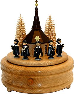 Spieldose Seiffener Kirche mit 5er Kurrende Spieldose Seiffener Kirche mit 5er Kurrende