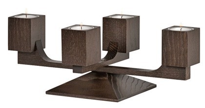 Adventsleuchter Varius, Mooreiche Adventsleuchter Varius, Mooreiche