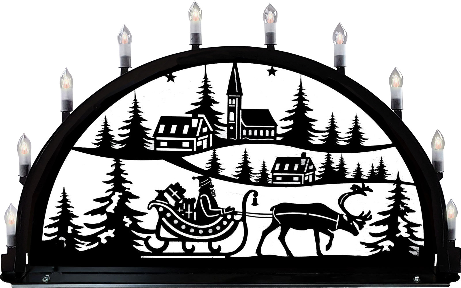 Außenschwibbogen aus Metall, Motiv - Kutsche - 2,50 x 1,25 m Außenschwibbogen aus Metall, Motiv - Kutsche - 2,50 x 1,25 m