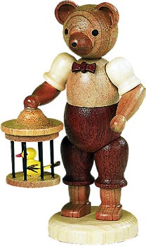 Bär mit Vogelkäfig Bär mit Vogelkäfig