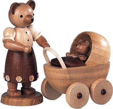 Bärenmutter mit Kinderwagen Bärenmutter mit Kinderwagen