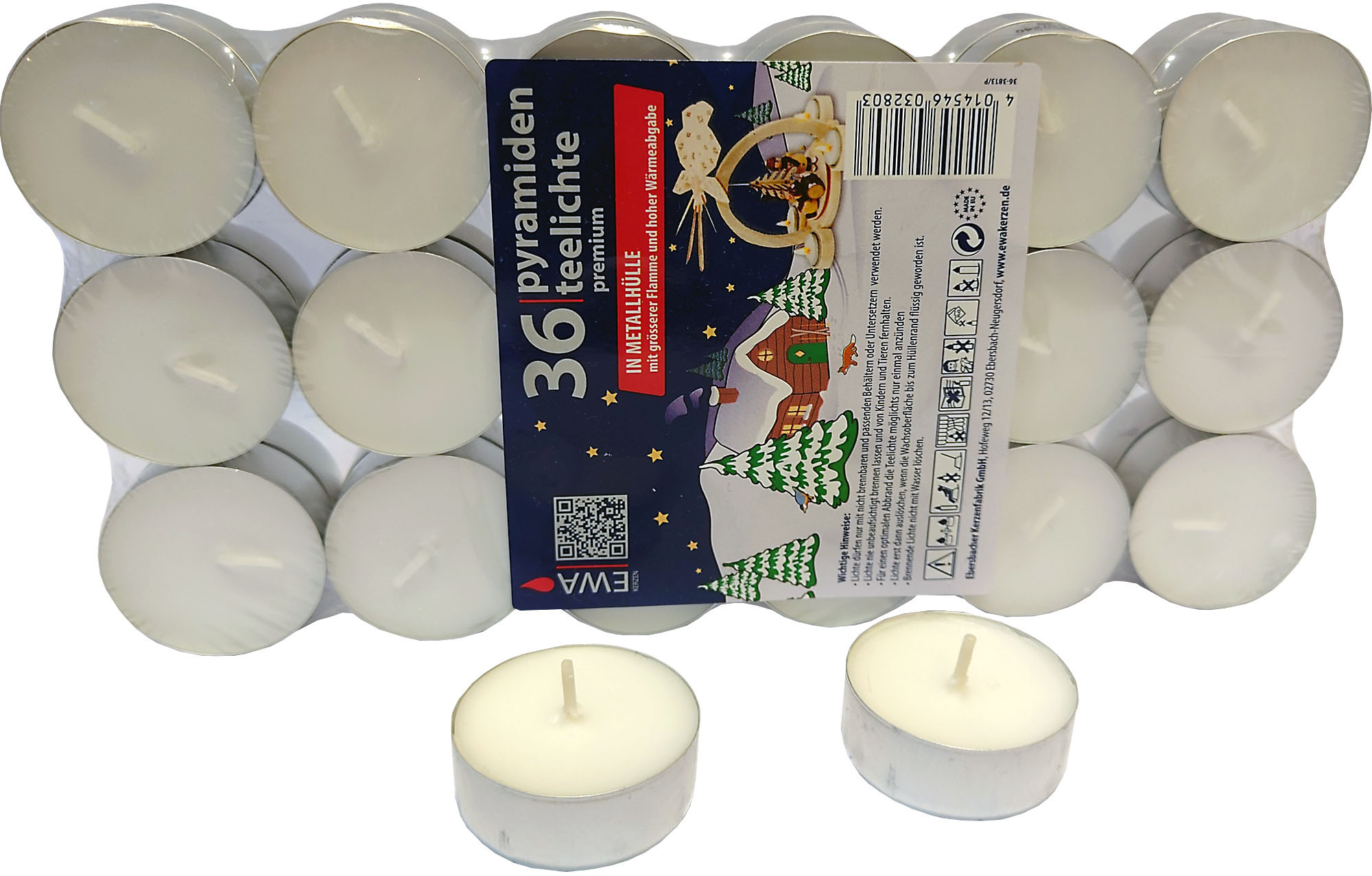 36 Pyramidenteelichte Premium 36 Pyramidenteelichte Premium