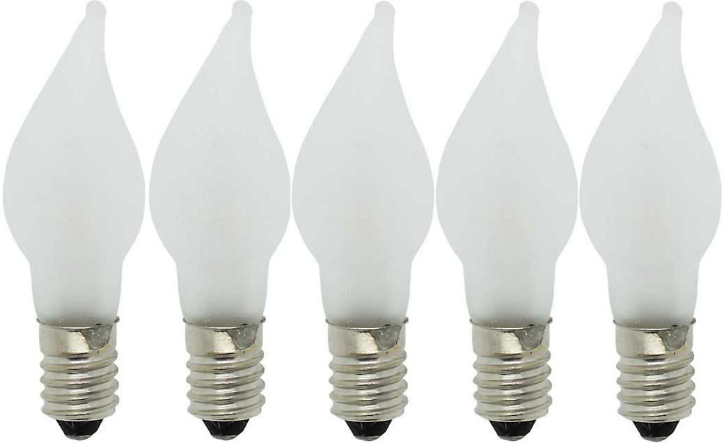 Flammkerzen, 55V, matt, 5 Stück,