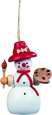 Schneefrau Malerin, farbig Schneefrau Malerin, farbig