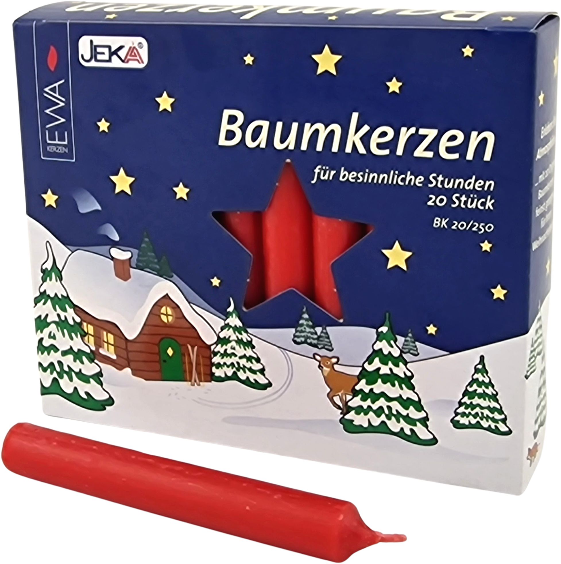 Baumkerzen - 13 mm, rot