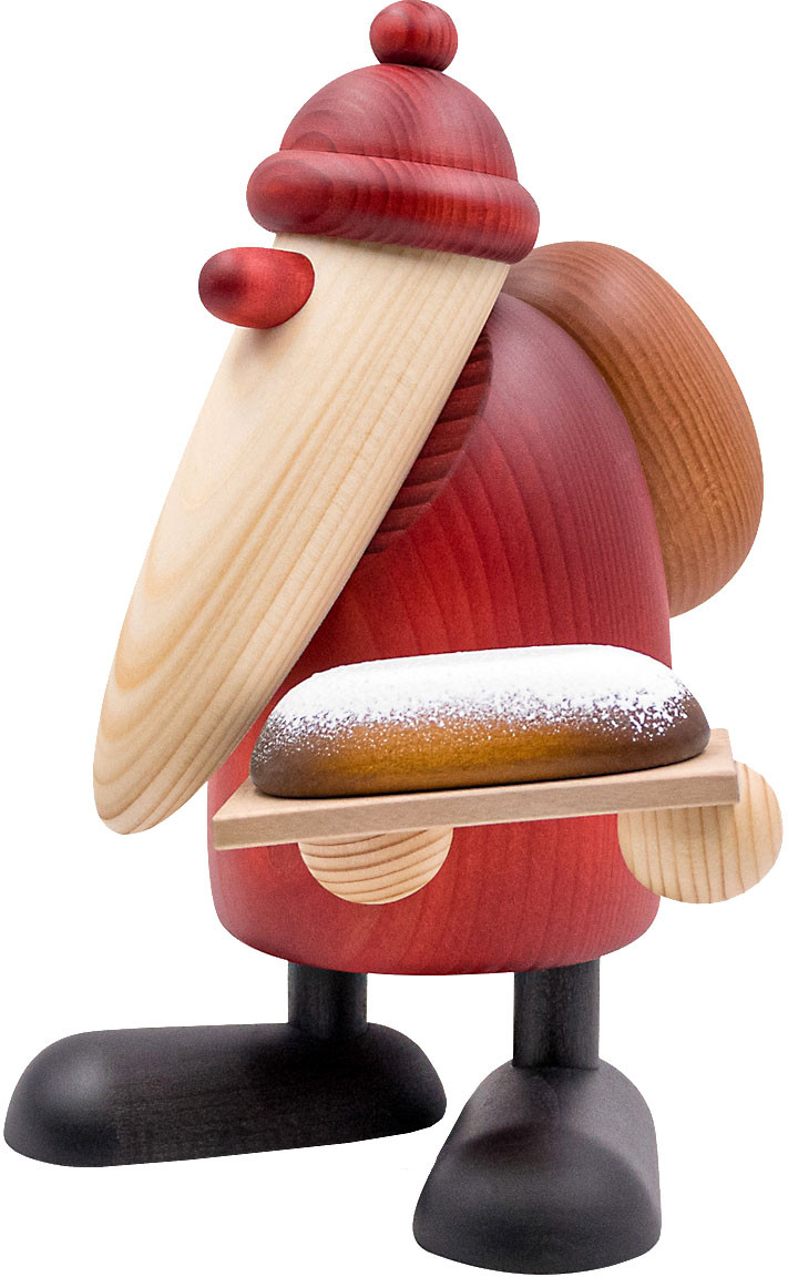 Weihnachtsmann mit Christstollen, groß