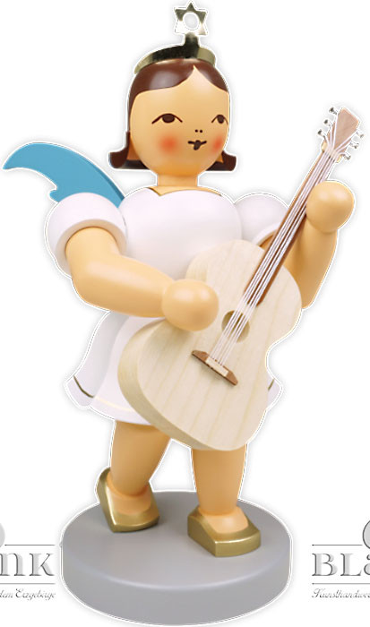 Kurzrockengel mit Gitarre, 22 cm - farbig Kurzrockengel mit Gitarre, 22 cm - farbig
