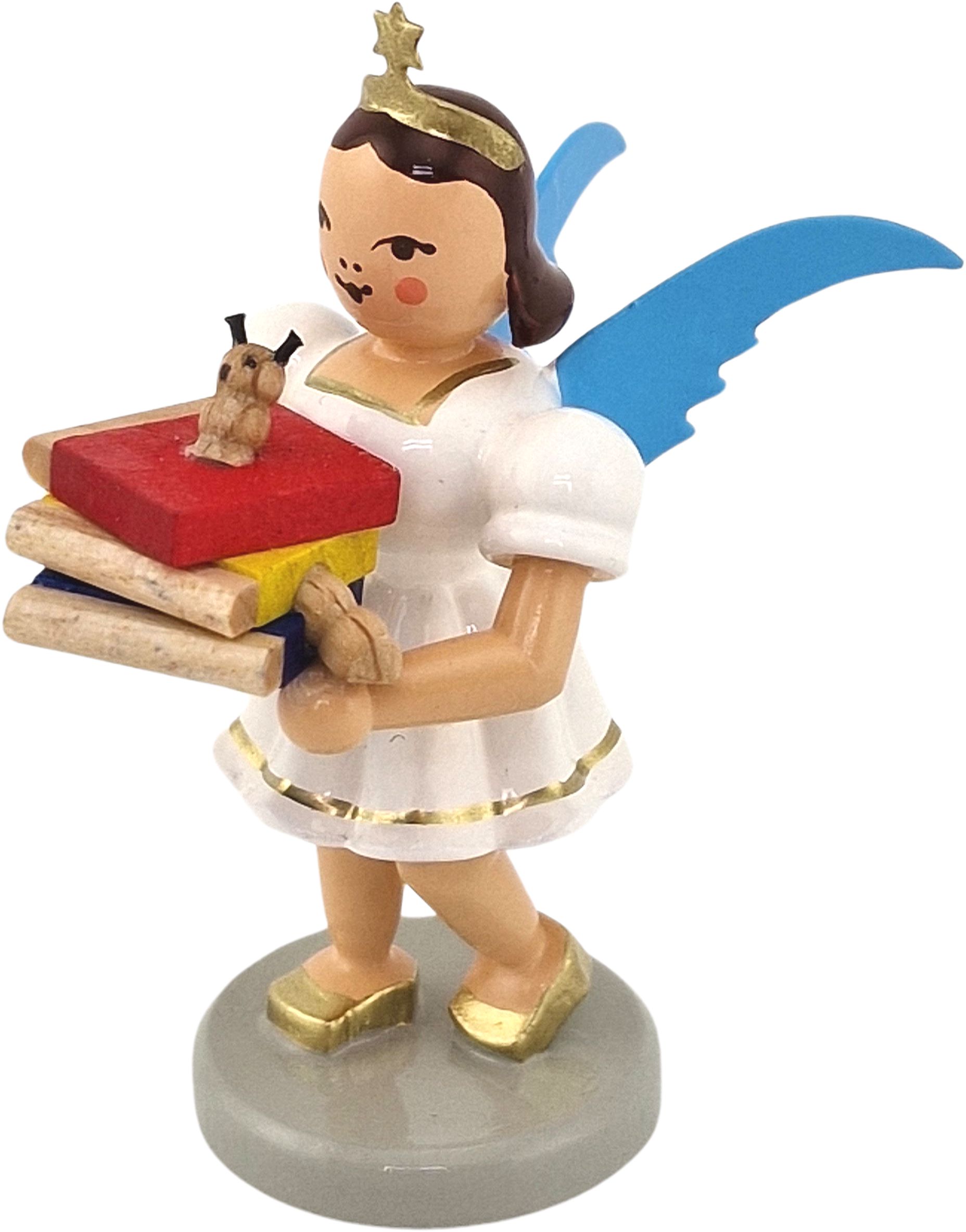 Kurzrockengel mit Bücherwurm, farbig