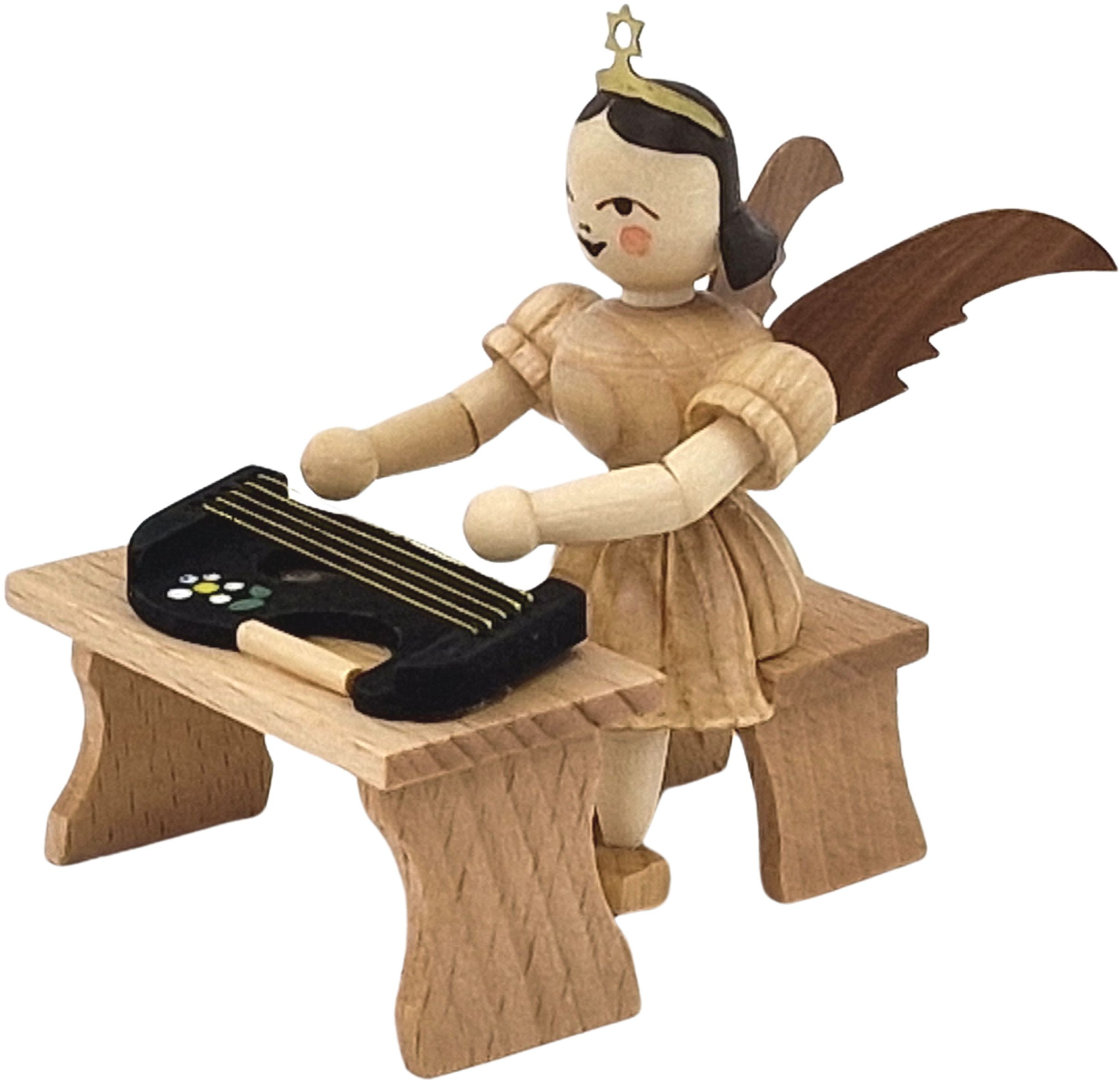 Kurzrockengel mit Zitherbank, sitzend