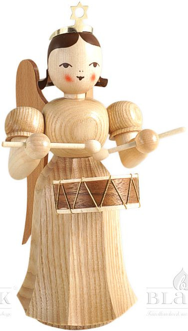Langrockengel mit Trommel, 22 cm - natur
