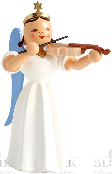 Langrockengel mit Violine, farbig