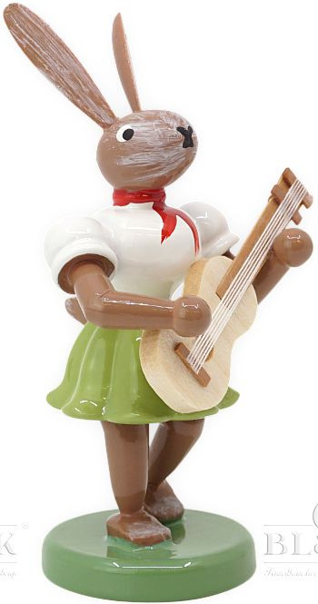 Osterhase mit Gitarre, farbig