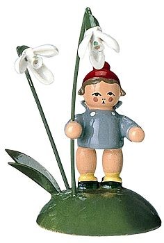 Blumenkind Mädchen mit Schneeglöckchen Blumenkind Mädchen mit Schneeglöckchen