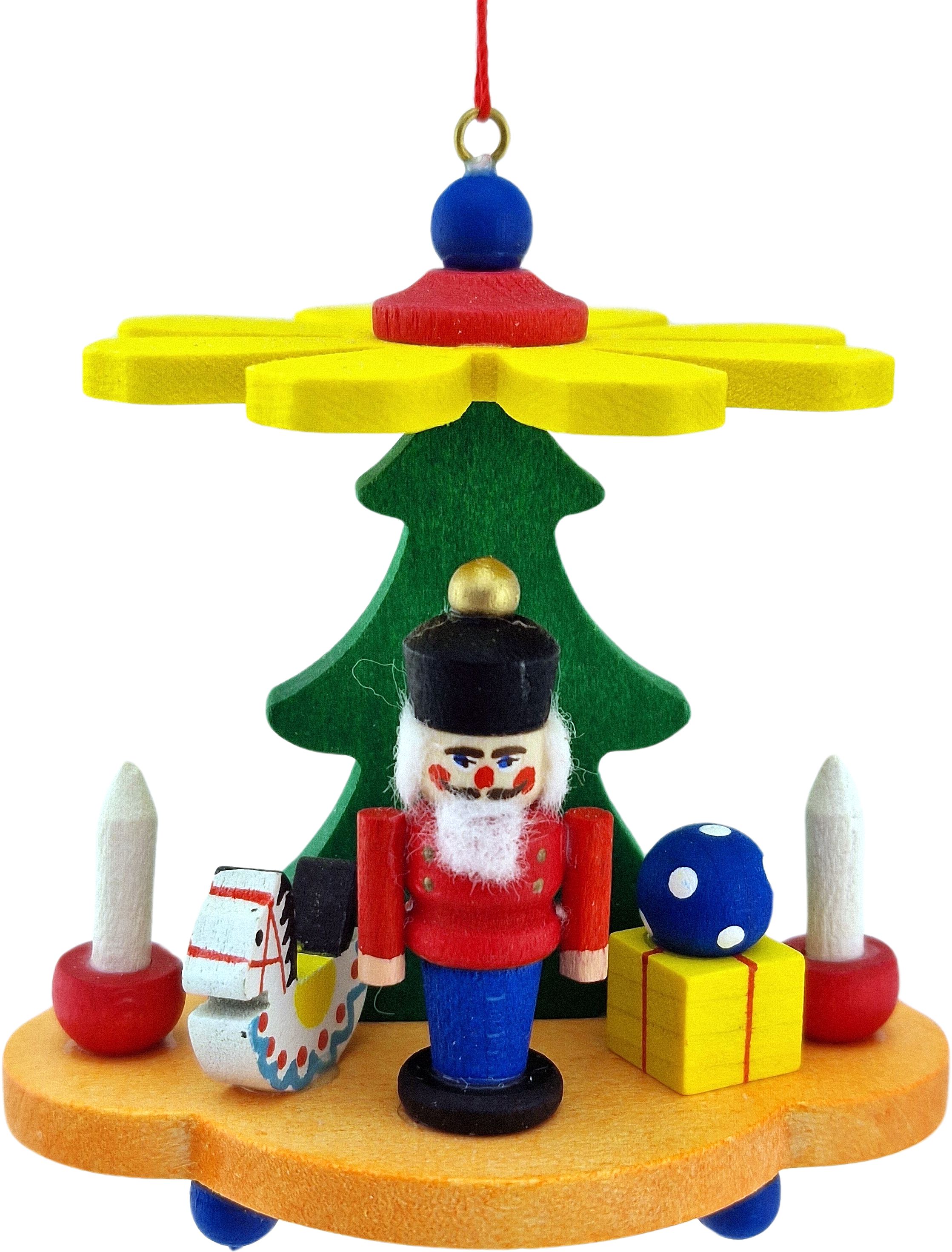 Baumbehang Pyramide mit Nussknacker