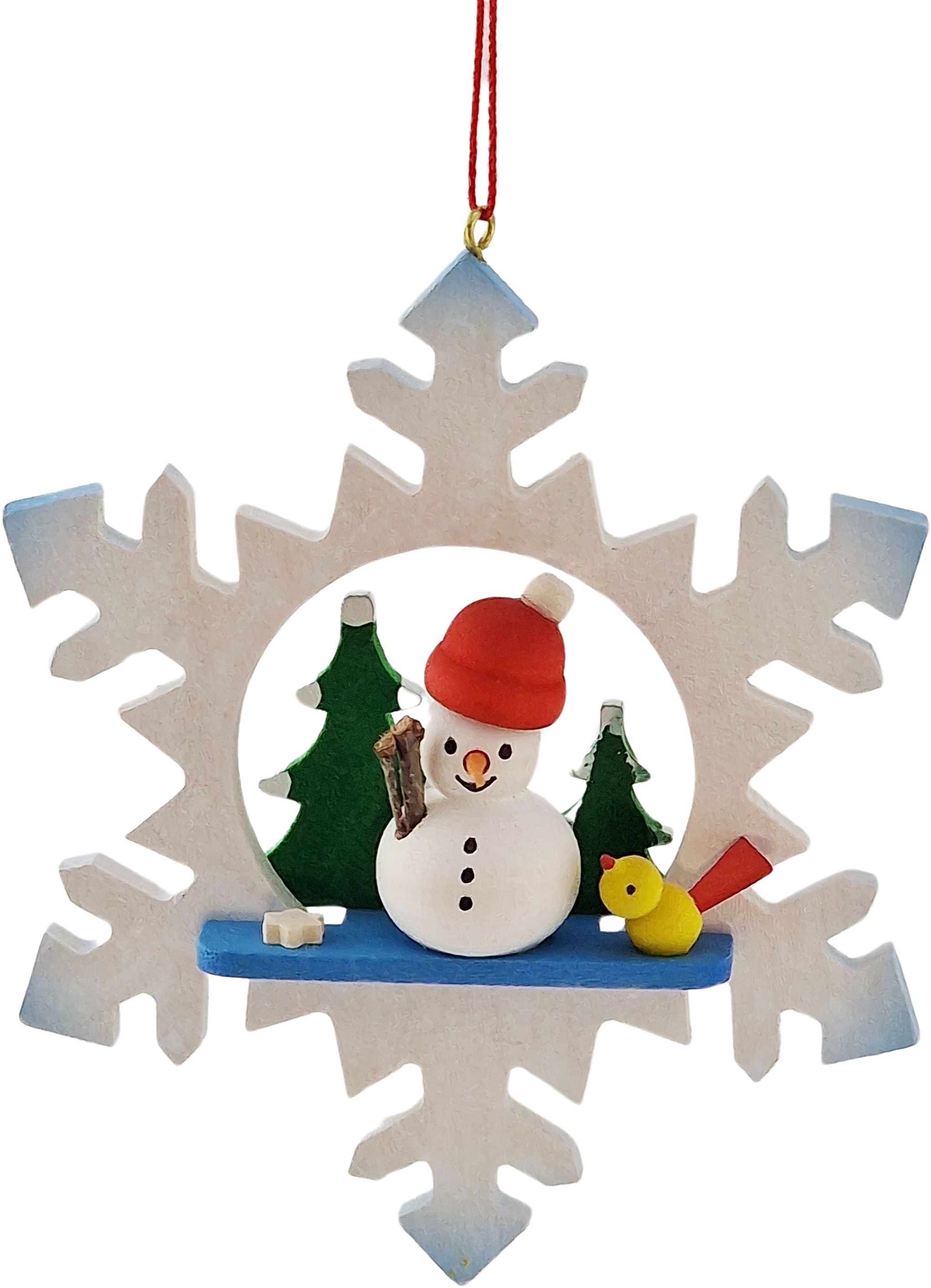 Baumbehang Schneeflocke - Schneemann