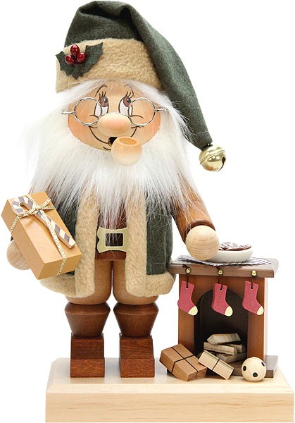 Räuchermann Wichtel Weihnachtsmann am Kamin Räuchermann Wichtel Weihnachtsmann am Kamin