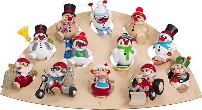 Bogendisplay für 12 Kugelräucherfiguren Bogendisplay für 12 Kugelräucherfiguren