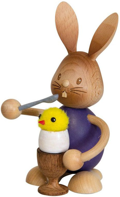 Stupsi Hase mit Eierbecher und Küken Stupsi Hase mit Eierbecher und Küken