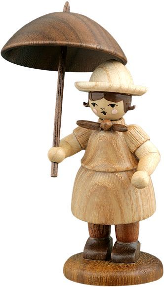 Bäuerin mit Schirm - natur