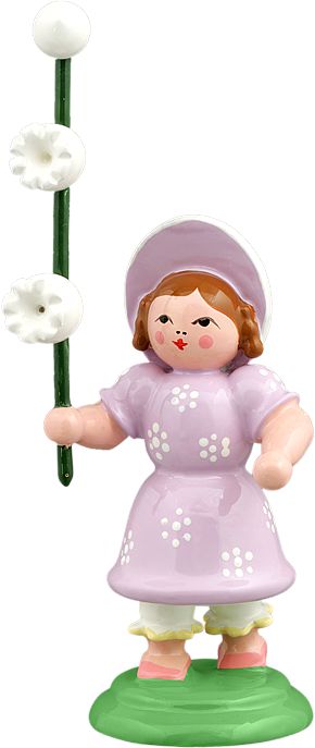 Biedermeiermädchen mit Maiglöckchen
