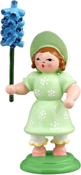 Biedermeiermädchen mit Traubenhyazinthe