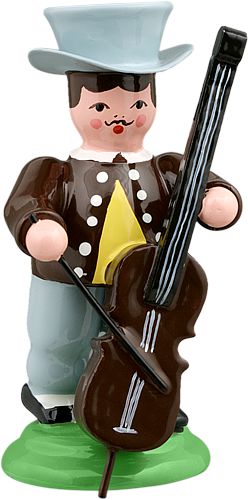 Biedermeiermusikant mit Bassgeige