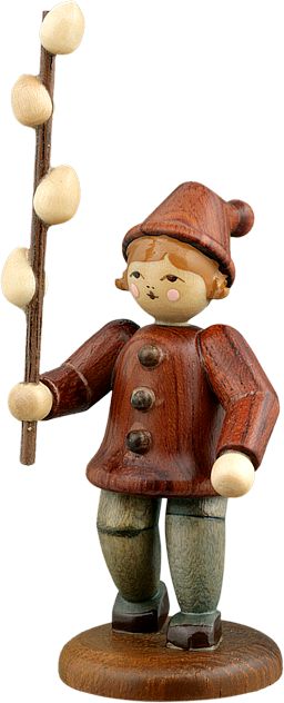 Blumenkind mit Weidenkätzchen - natur, 9,5 cm