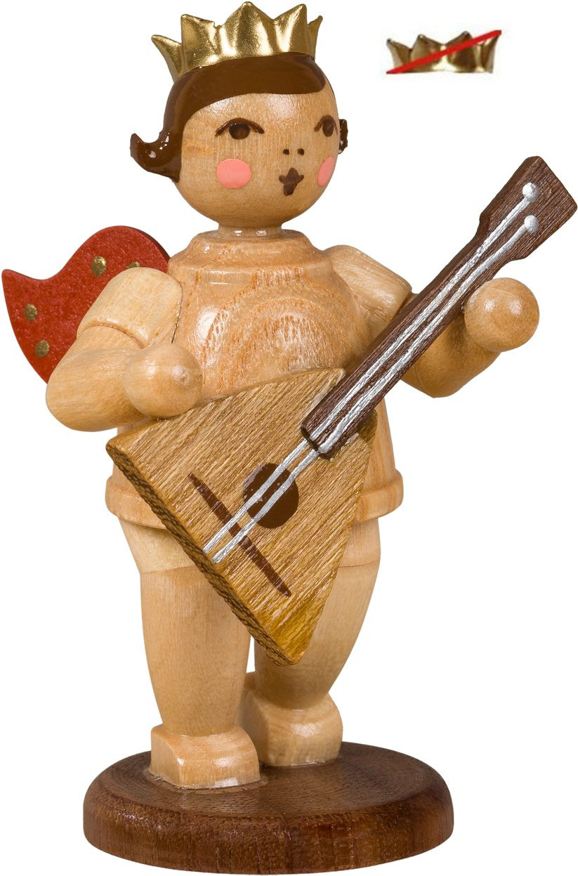 Engel mit Balalaika - ohne Krone, natur