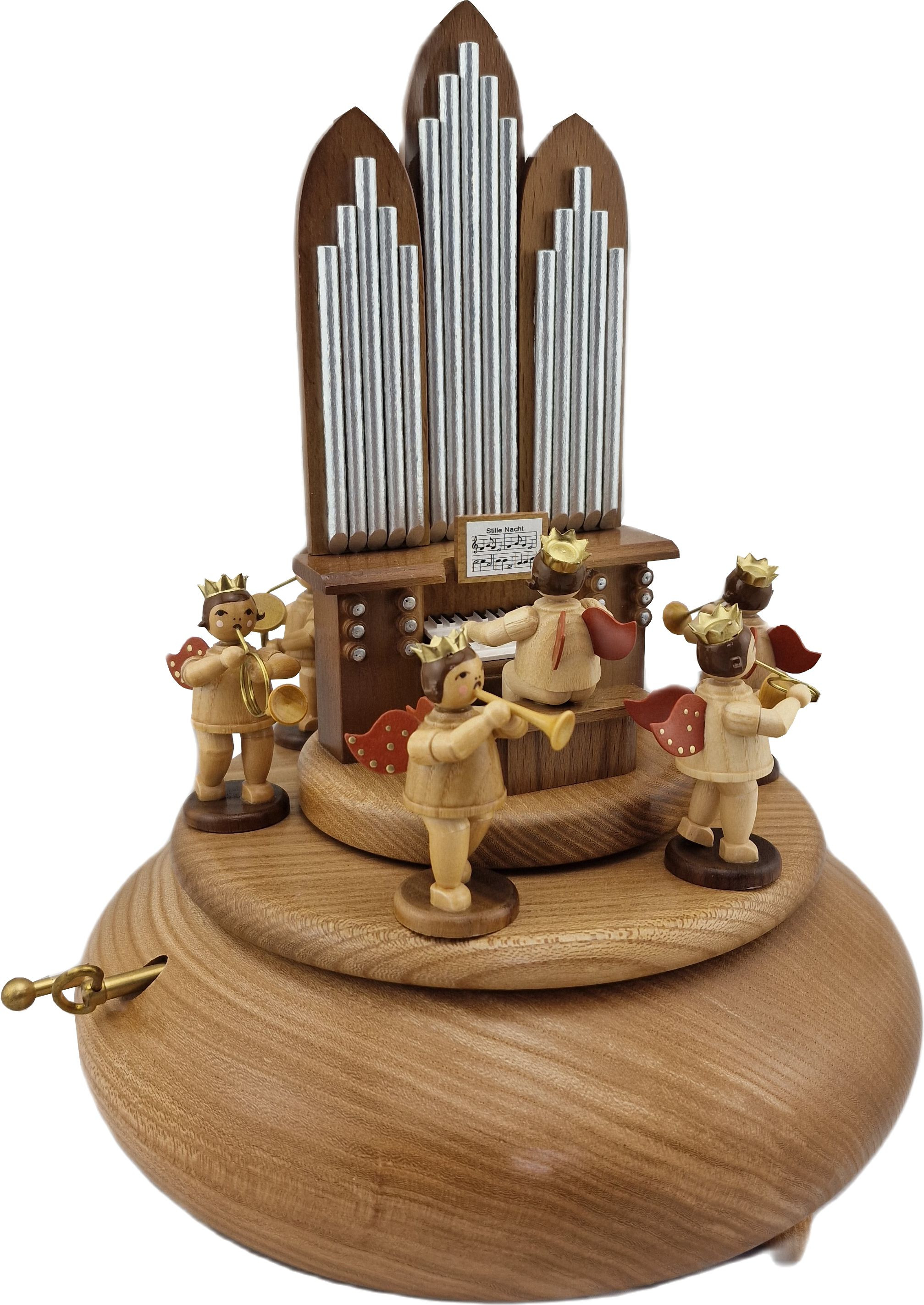 Spieldose - Orgel mit Engel / 6 Bläser / natur Spieldose - Orgel mit Engel / 6 Bläser / natur