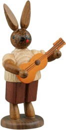 Hasenmusikant mit Gitarre / natur