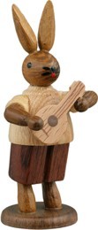 Hasenmusikant mit Mandoline / natur