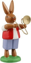 Hasenmusikant mit Posaune Hasenmusikant mit Posaune