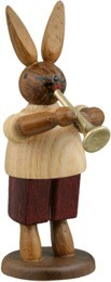Hasenmusikant mit Trompete / natur Hasenmusikant mit Trompete / natur
