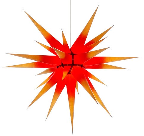 Original Herrnhuter Adventsstern I8, gelb mit rotem Kern - 80cm Original Herrnhuter Adventsstern I8, gelb mit rotem Kern - 80cm