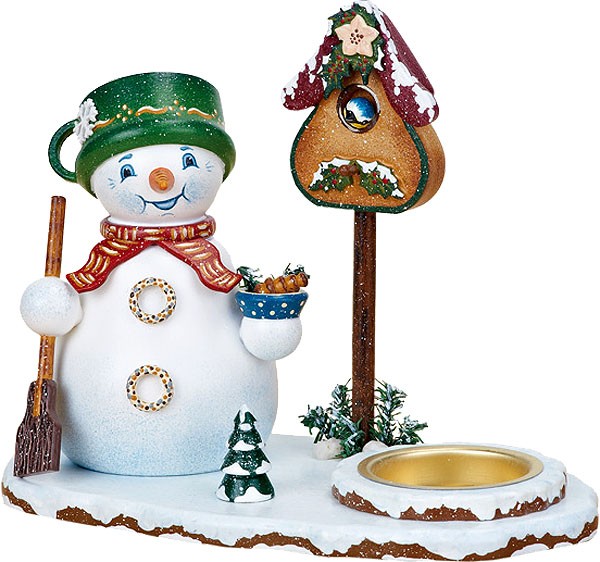 Räucherwichtel Schneemann mit Teelicht