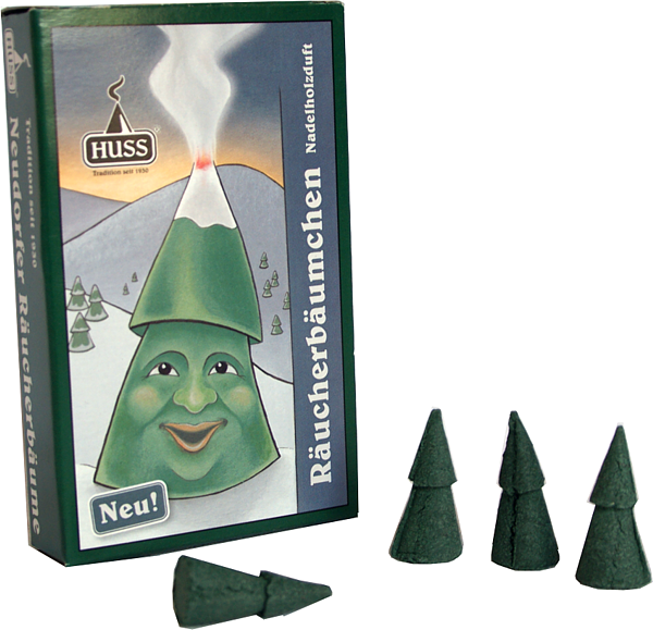 Huss Räucherbäume grün - mit Loch