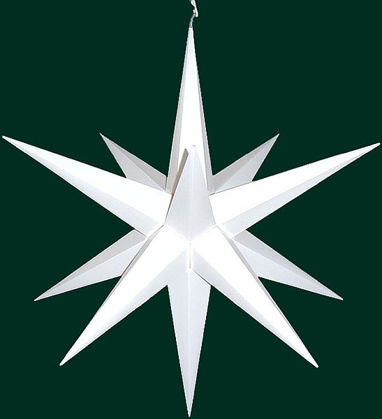 Außen-Stern weiß - einfarbig 75cm