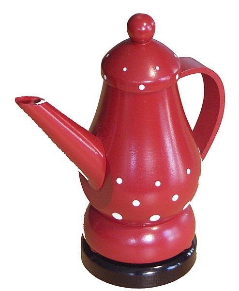 Räucherfigur Kaffeekanne, rot