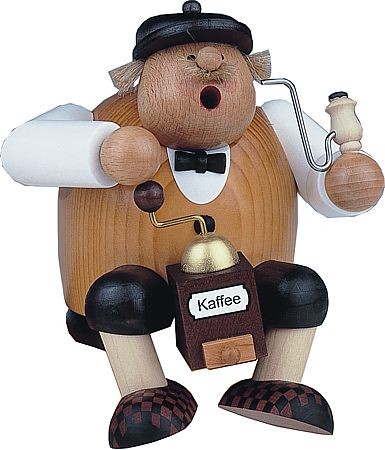 großes Kantenhocker-Räuchermännchen Kaffeesachse großes Kantenhocker-Räuchermännchen Kaffeesachse