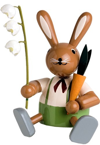 Hase Kantenhocker mit Möhre Hase Kantenhocker mit Möhre