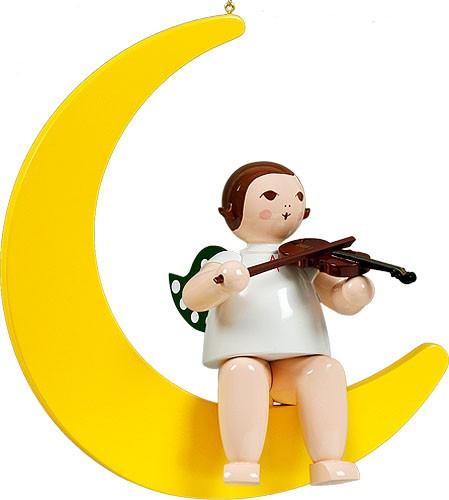 großer Engel auf Mond mit Geige - hängend, ohne Krone großer Engel auf Mond mit Geige - hängend, ohne Krone