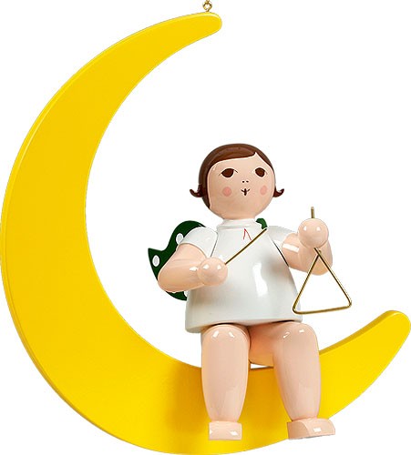 großer Engel auf Mond mit Triangel - hängend, ohne Krone großer Engel auf Mond mit Triangel - hängend, ohne Krone