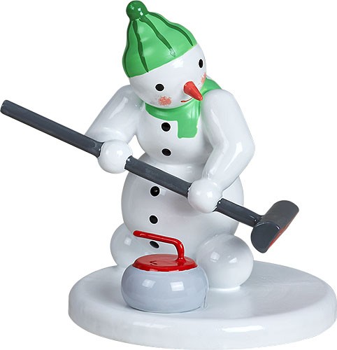 Curlingspieler mit Besen Curlingspieler mit Besen