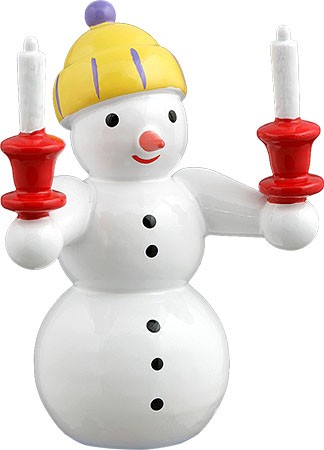 Schneemann - mit 2 Kerzen Schneemann - mit 2 Kerzen