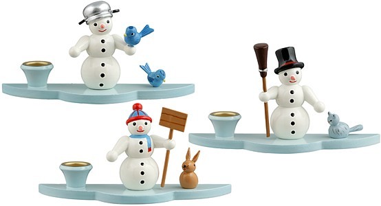 Kerzenhalter - Schneemann 3-teilig Kerzenhalter - Schneemann 3-teilig